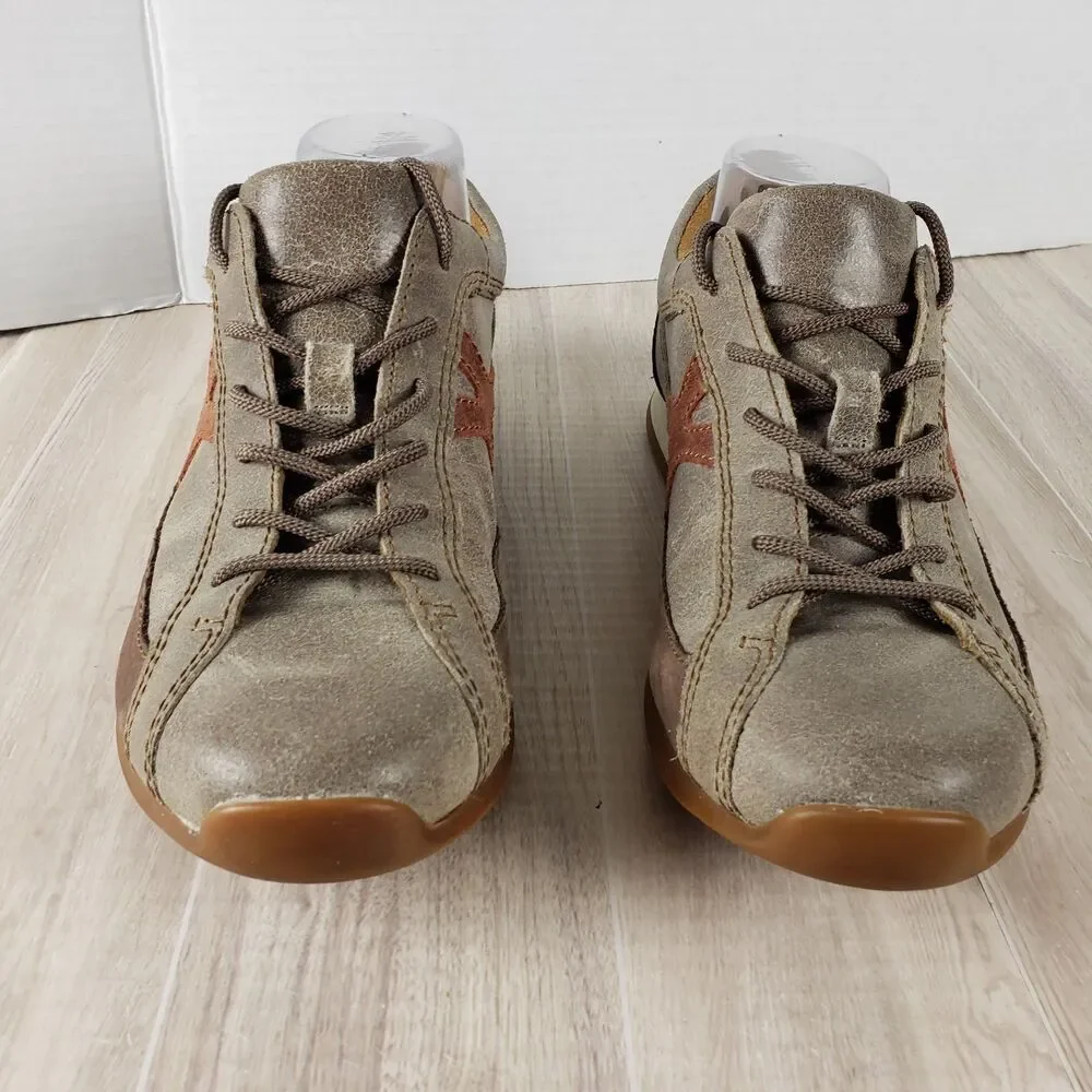 Born Voodoo Too Taupe Brown Combo Men's Leather Sneakers Size 8M